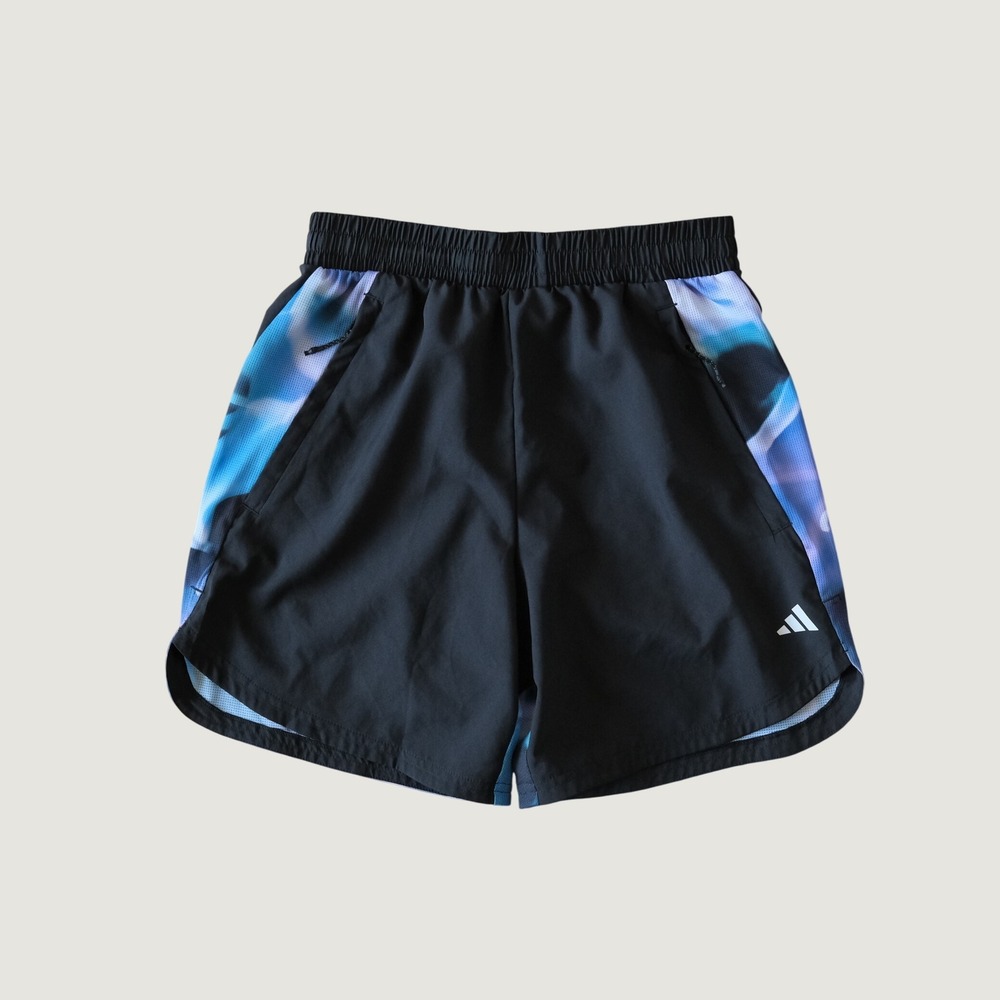 Adidas Designed for Training HEAT.RDY HIIT Shorts Black Abstract Print Size S 7"